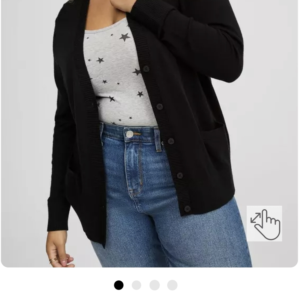 Torrid Women's Black Cardigan Sweater Size 5